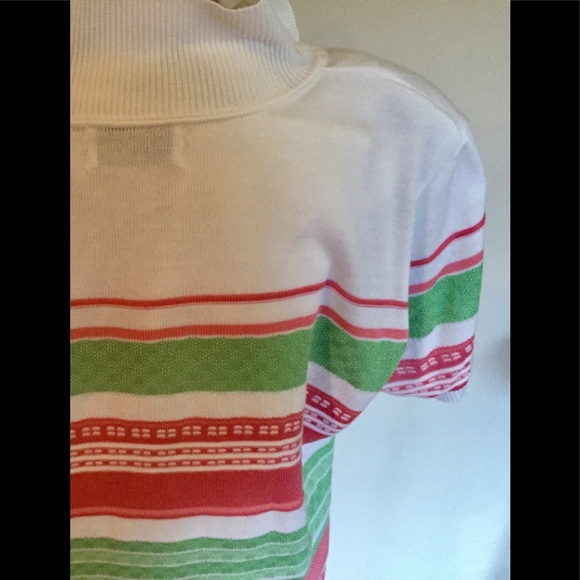 LADIES ALFRED DUNNER KNIT STRIPE TOP-BRAND NEW -XL - Picture 5 of 8